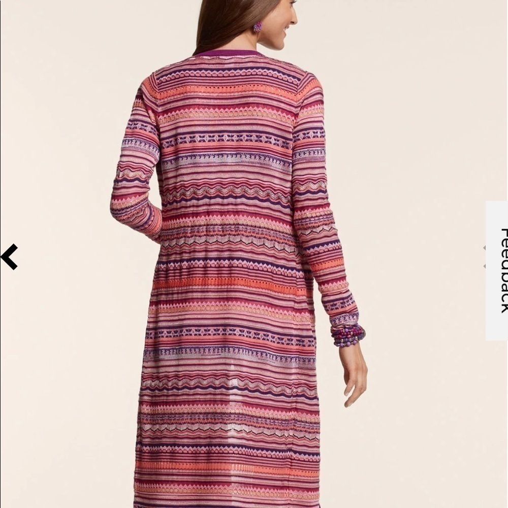 Chico’s stylish zig-zag Carly duster size 2 - Picture 8 of 8